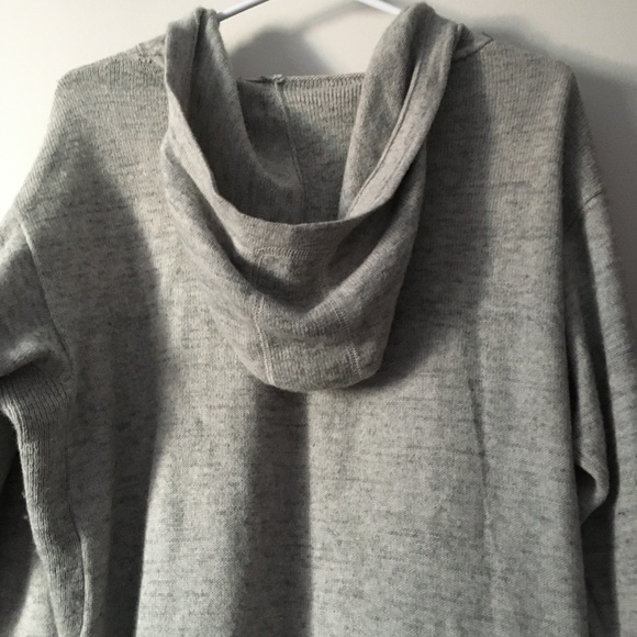 NOT FOR SALE Peruvian Handmade Light Grey Alpaca Hoodie Sweater Size L / XL - Picture 5 of 7